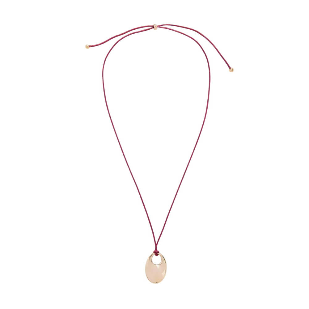 Mint Velvet Gold Tone Rope Pendant Necklace